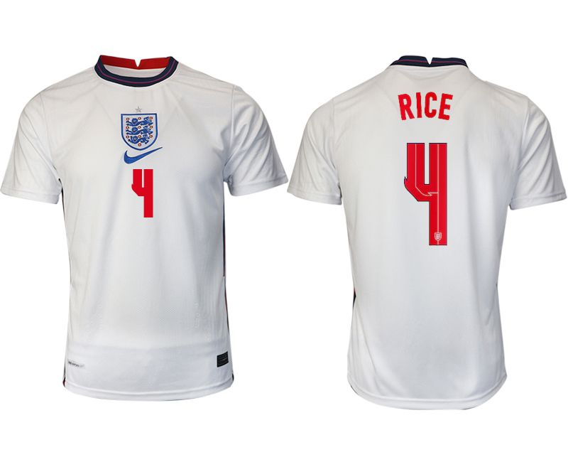 Men 2020-2021 European Cup England home aaa version white #4 Nike Soccer Jersey